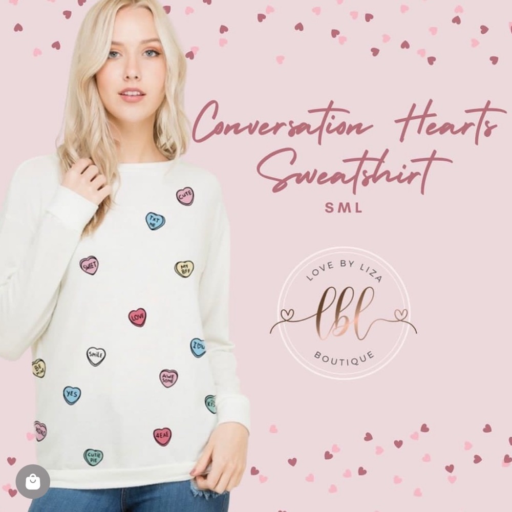 Valentine’s Day Heart Sweatshirt NWT